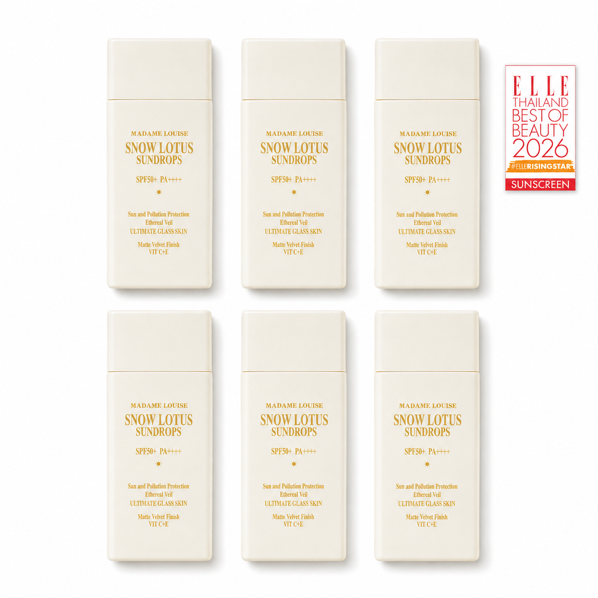 Snow Lotus Sundrops SPF50+ PA++++ | กันแดด Madame Louise 6 ขวด