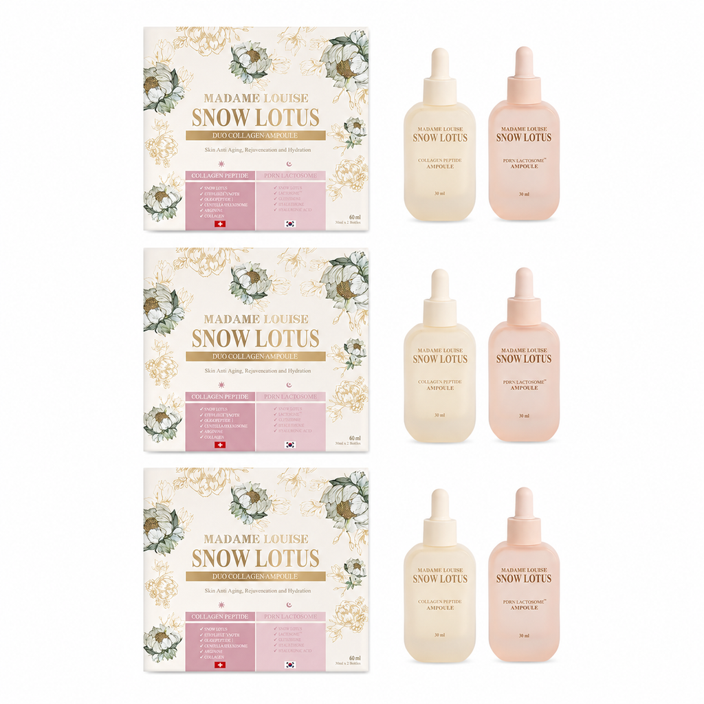 Snow Lotus Duo Collagen Ampoule | แอมพูล Day & Night Madame Louise 3 กล่อง