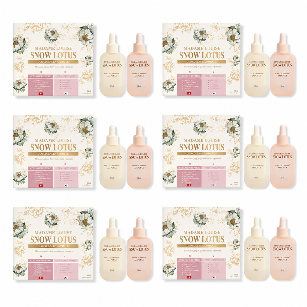Snow Lotus Duo Collagen Ampoule | แอมพูล Day & Night Madame Louise 6 กล่อง
